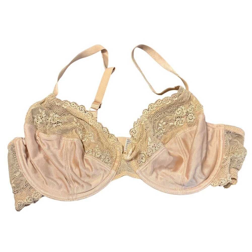 Wacoal Romantic Encounters Beige Underwire Bra Lace Style 855104 38C